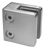 Glashalter 45/45 mm, mit flachen Ansatz, Sonderpreis, V2A
