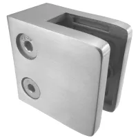 Glasklemme 45 x 45 mm, gerader Ansatz, mit Sicherungsstift