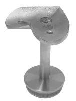Eck-Handlaufstütze (90 Grad), 48,3/2,0 mm, Endkappe flach, V2A