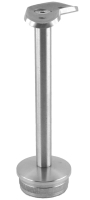 Handlaufstütze (45 Grad), 42,4/2,0 mm, Kappe gewölbt, Länge ca. 125 mm, V2A