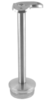 Eck-Handlaufstütze (90 Grad), 42,4/2,0 mm, Kappe gewölbt, Länge ca. 125 mm, V2A