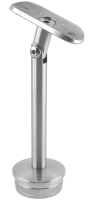 Handlaufstütze bew., 42,4/2,0 mm, Stift 12 mm, Kappe gewölbt, Länge ca. 125 mm, V2A