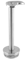 Eck-Handlaufstütze (90 Grad), 42,4/2,0 mm, Kappe flach, Länge ca. 123 mm, V2A