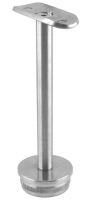 Handlaufstütze starr, 42,4/2,0 mm, Stift 12 mm, Kappe flach, Länge ca. 123 mm, V2A
