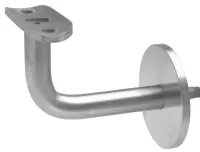 Handlaufträger mit Anschraubplatte 33,7 mm, Bügel: 14 mm