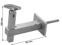 Handlaufträger mit Gelenk und Flachansatz, V2A