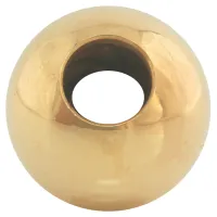 Edelstahlkugel 30 mm vergoldet mit Sackloch 14,2mm