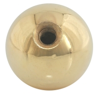 Edelstahlkugel 15 mm, PVD-Beschichtung Gold, M6