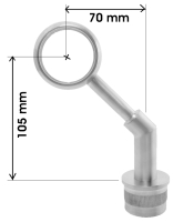 Rohrträger gekröpft, mit Aufsatzring, 42,4/2,0mm