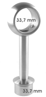 Rohrträger starr mit Ring (33,7 mm), für Pfosten 33,7/2,0 mm, Kappe gew.