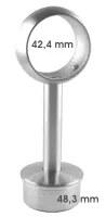 Rohrträger starr mit Ring (42,4 mm), für Pfosten 48,3/2,0 mm