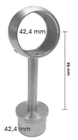 Rohrträger starr mit Ring (42,4 mm), für Pfosten 42,4/2,0 mm