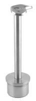 Rohrträger (45 Grad), für Pfosten 42,4/2,0 mm, zum Einkleben (langer Sockel), V2A