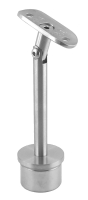 Rohrträger mit Gelenk, für Pfosten 42,4/2,0 mm, zum Einkleben (langer Sockel),  V2A