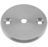 Ronde aus Edelstahl mit drei Bohrungen