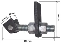 Eisen-Torband M22, teilverzinkt und einstellbar