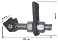 Eisen-Torband M27, teilverzinkt und einstellbar