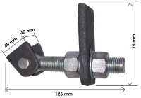 Eisen-Torband, Gewinde M12, teilverzinkt und einstellbar