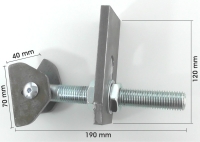 Eisen-Torband M20, teilverzinkt, einstellbar