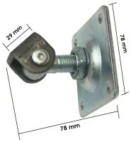 Eisen-Torband M16 - Anschraubplatte ca. 78 x 78 mm