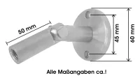 Wandanschluss 60/6 mm für Vordach, mit M10, V4A