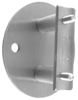 Wandhalterung (oval) 120/100/6 mm, für Pfosten 48,3 mm
