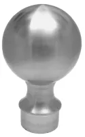 Zierkugel 70 mm als Pfostenaufsatz, für Rohr 42,4/2,0 mm, V2A