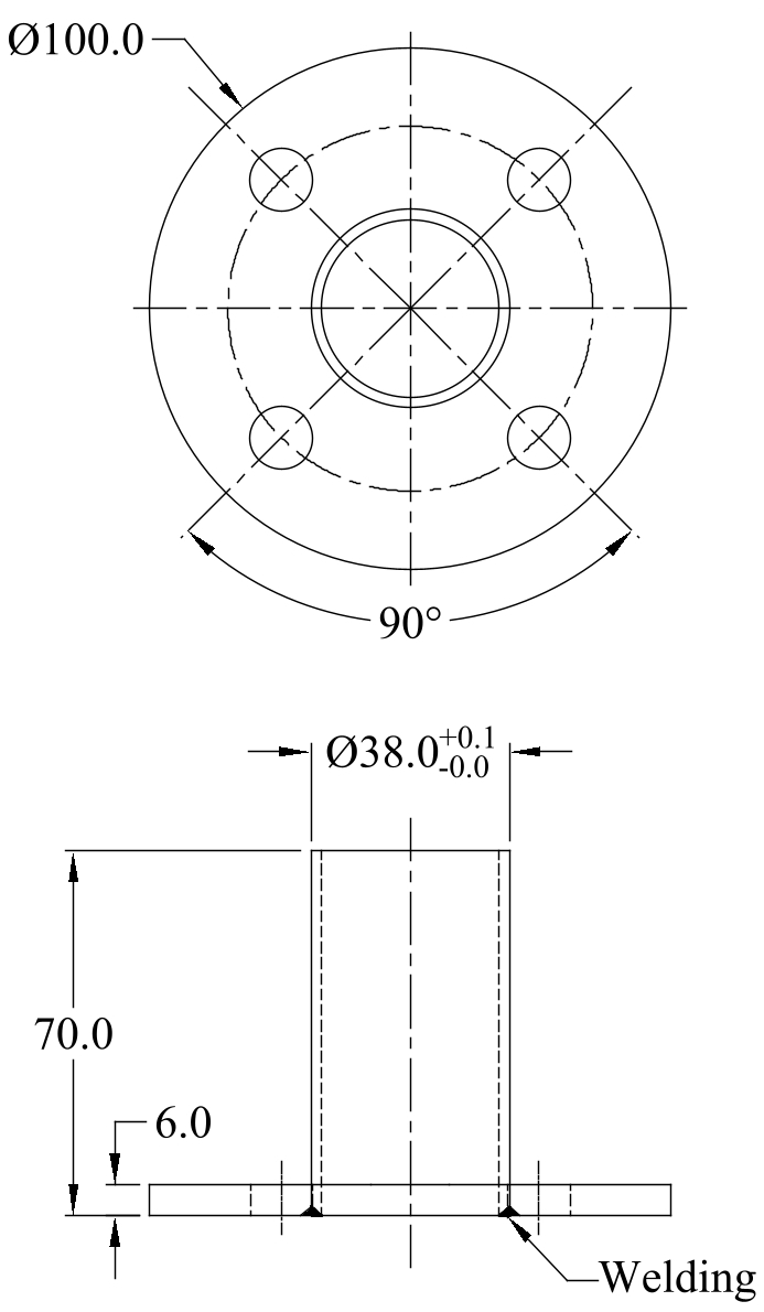 Bodenflansch inklusive Rosette