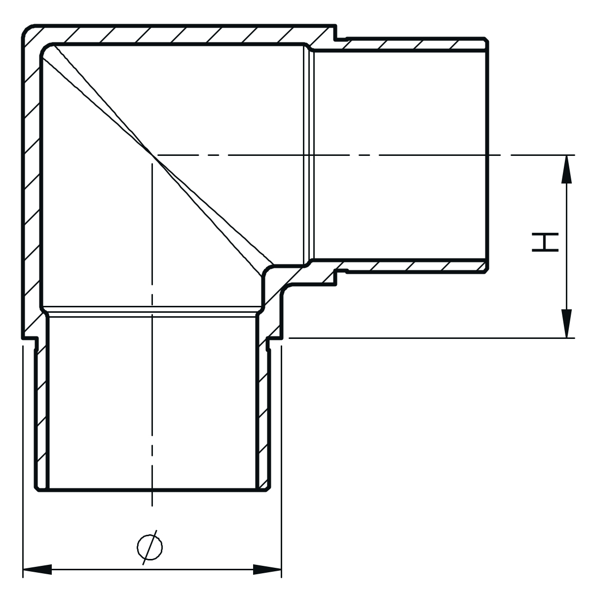 Eckbogen Edelstahl für Rohr 42,4 x 2,0 mm
