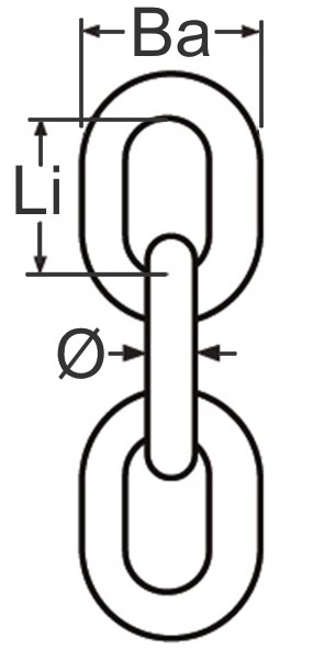 Edelstahlkette kurzgliedrig