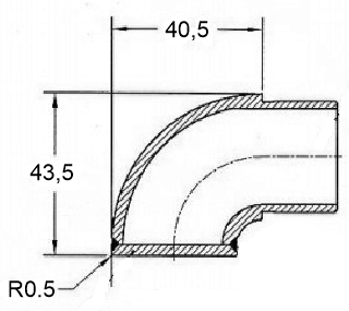 Endstück für Handlaufrohr 33,7 mm