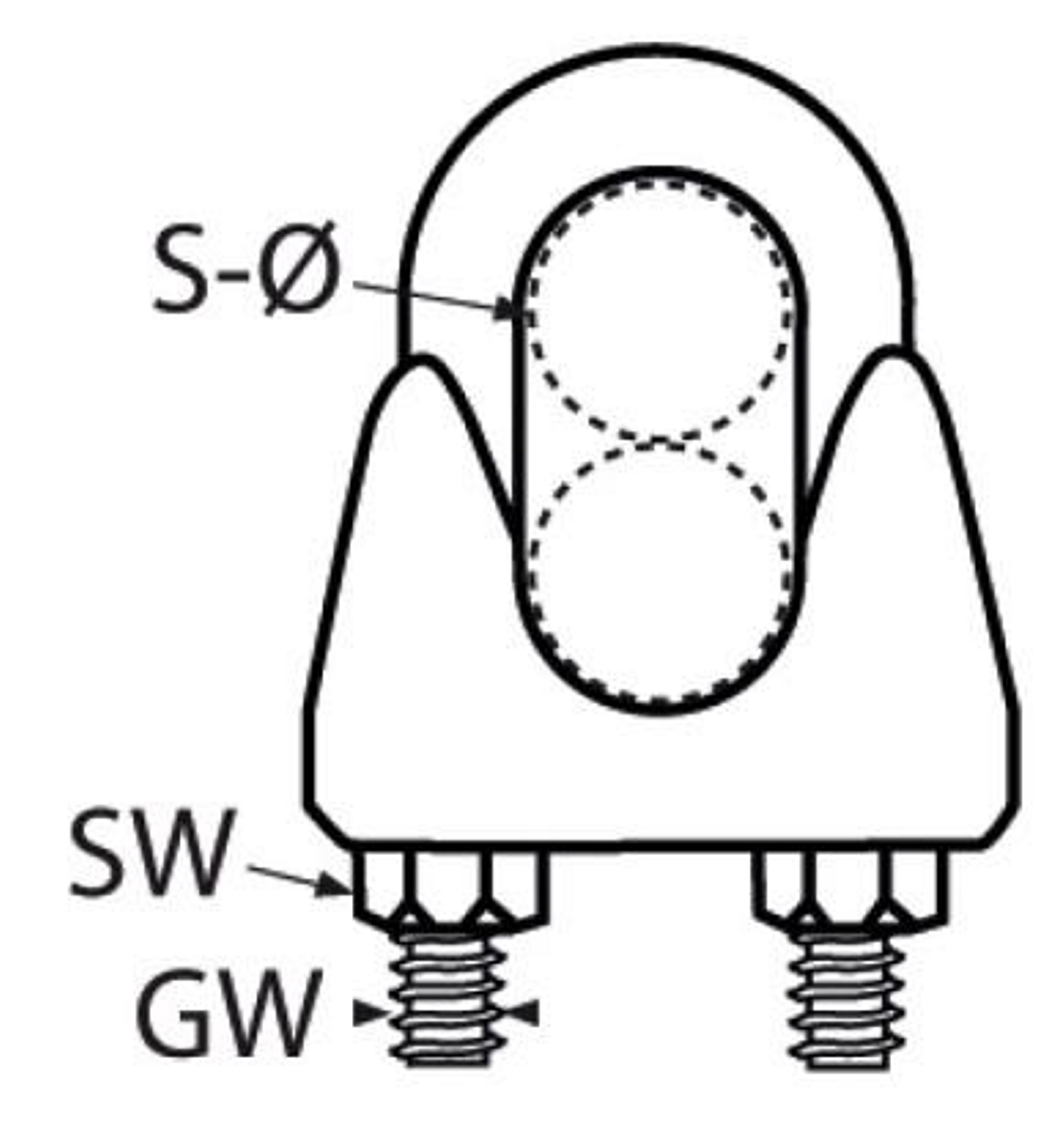 Edelstahl Seilklemme für Drahtseil