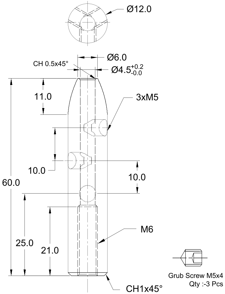 Seilspanner aus Edelstahl für Seildurchmesser 4 mm