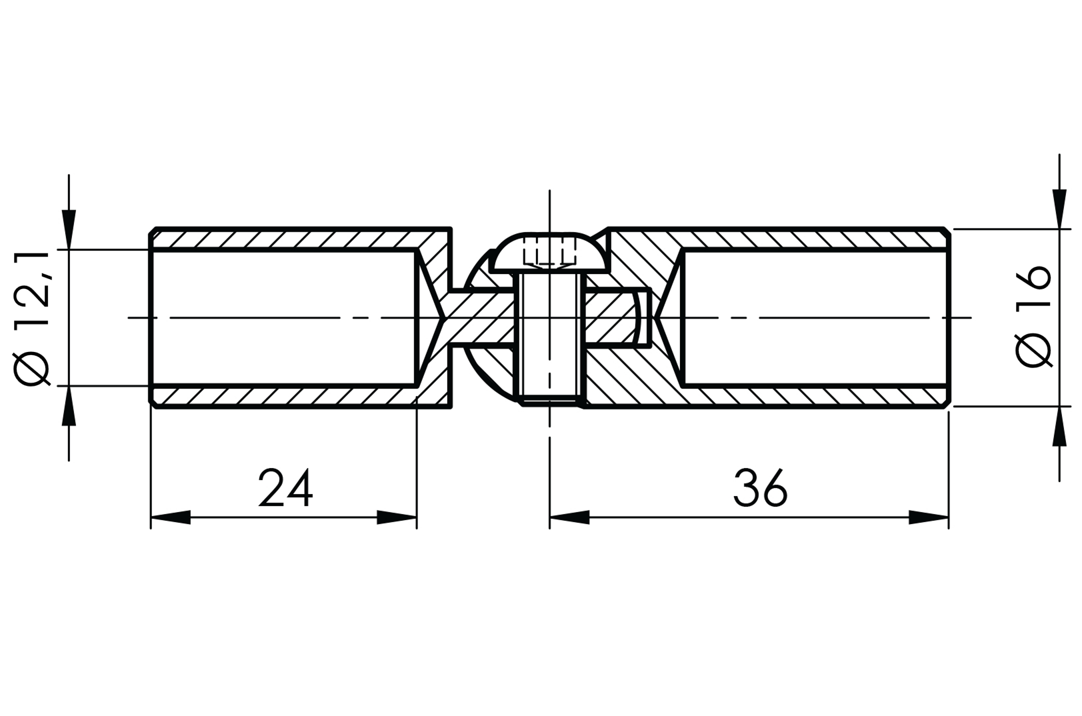 Stabverbinder mit Gelenk