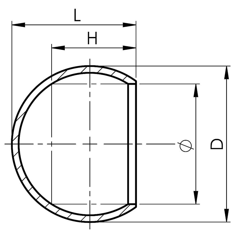 Zierkugel aus Edelstahl für Rohr 33,7 mm